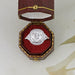 square old mine cushion diamond halo engagement ring in jewelry box