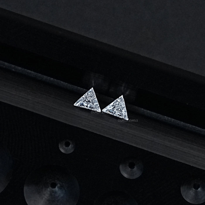 Step Cut Triangle Lab Diamond For Matching Pair