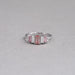 7 Stone Pink Baguette Cut Diamond Ring