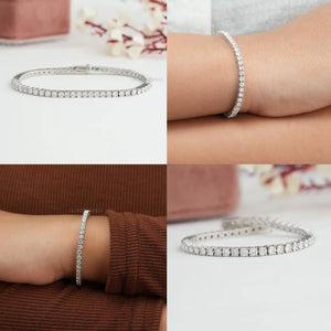 Brilliant Round Cut Eco Friendly Diamond Bracelet