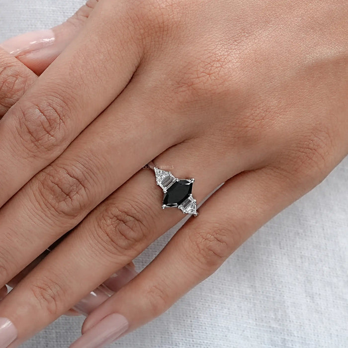 Dutch Marquise Black Diamond Anniversary Ring