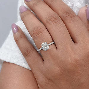 Old Mine Cushion Cut Solitaire Accent Ring