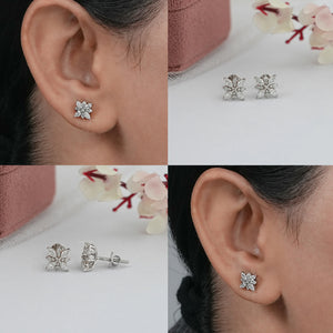 Flower Cluster Stud Earrings