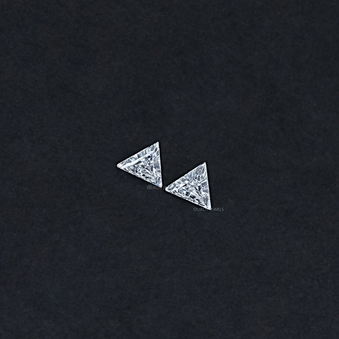 Step Cut Triangle Lab Diamond For Matching Pair