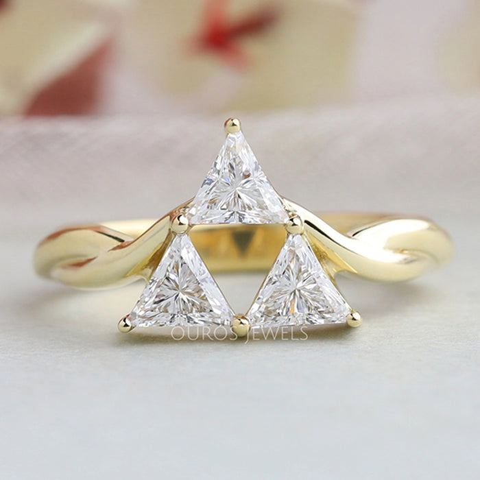 Trilogie Dreieck Diamant Jubiläums ring