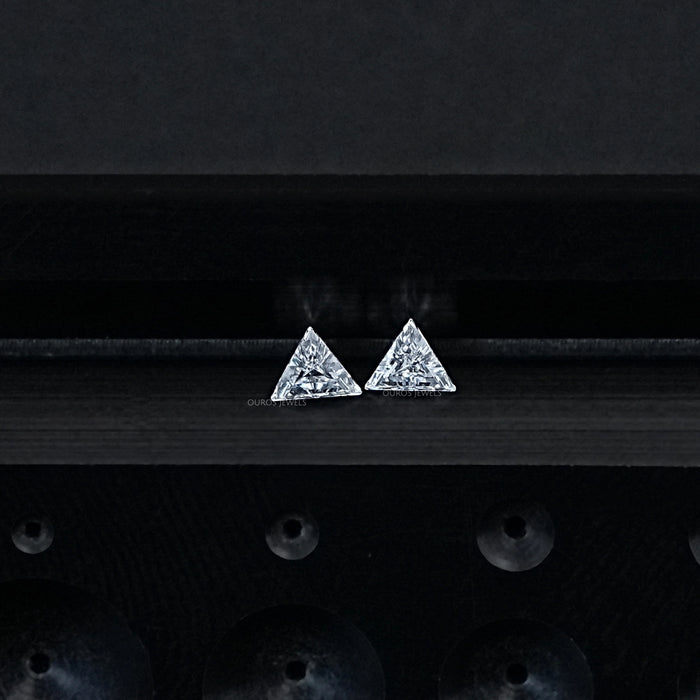 Step Cut Triangle Lab Diamond For Matching Pair