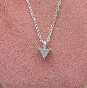 Triangle Cut Lab Diamond Solitaire Pendant