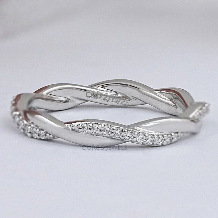Twisted Infinity Round Diamond Eternity Band