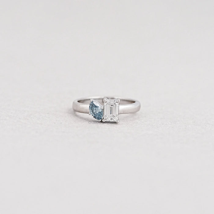 Two Stone Emerald Toi Et Moi Ring