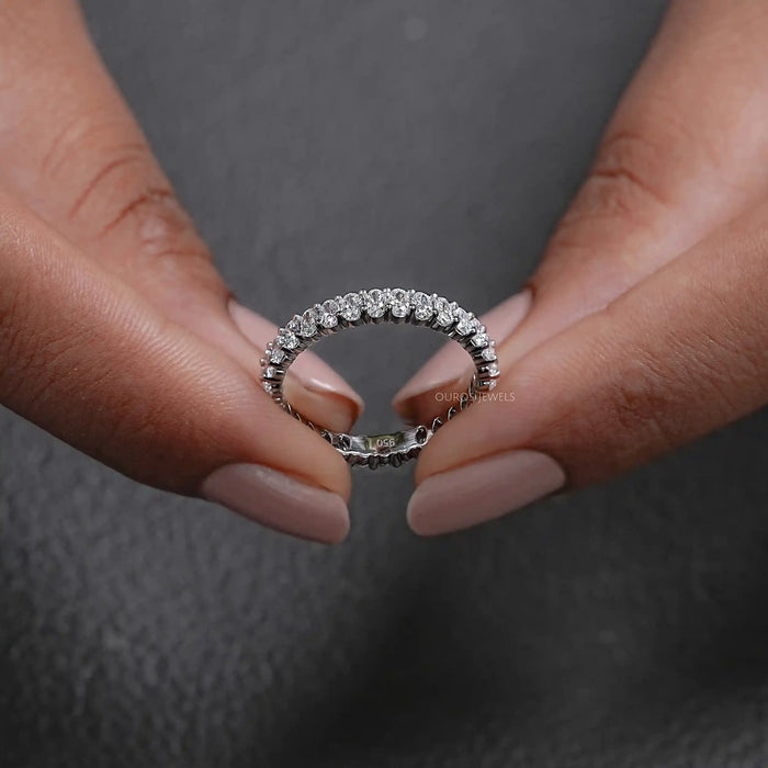 Ovaler Schliff Labor Diamant Jahrestag Ring