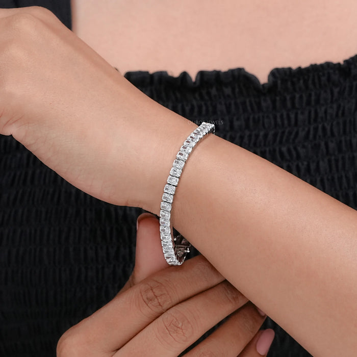 Radiantschliff Labor Diamant-Tennis Armband