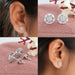 round cluster diamond halo  earrings 