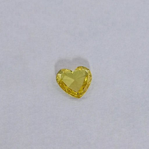 Yellow Heart Rose Cut Lab Grown Diamond