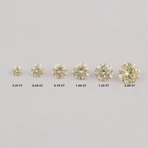 Brilliant Fancy Round Yellow Lab Diamonds