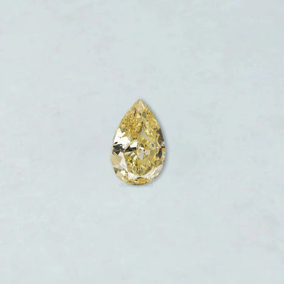 Yellow Pear Cut Lab Grown Diamond