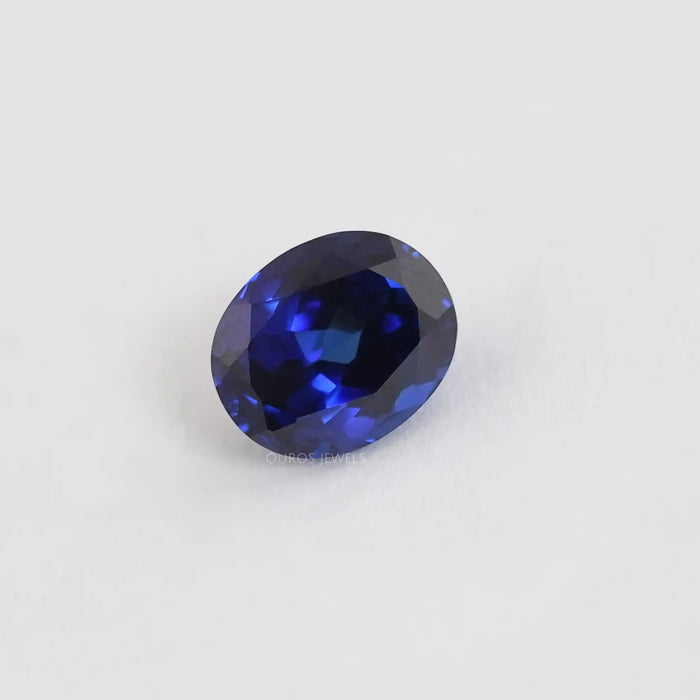 Blue Sapphire Oval Cut Lab Grown Gemstone