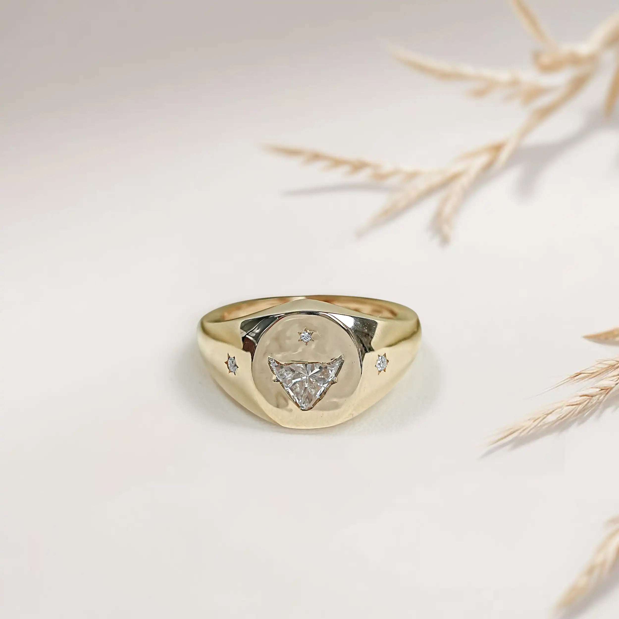 Bullet Cut Diamond Antique Ring