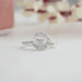 [Front View of Half Halo Diamond Engagement Ring]-[Ouros Jewels]