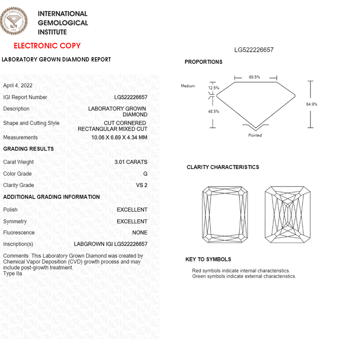 3,01 Karat Labor Diamant im Criss Schliff