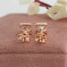french cut diamond stud earrings rose gold 