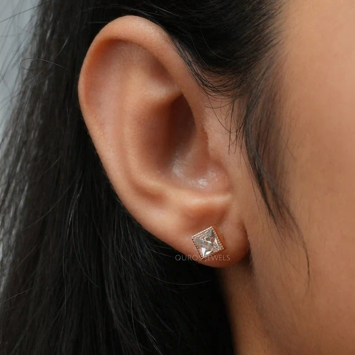 French Diamond Stud Earrings