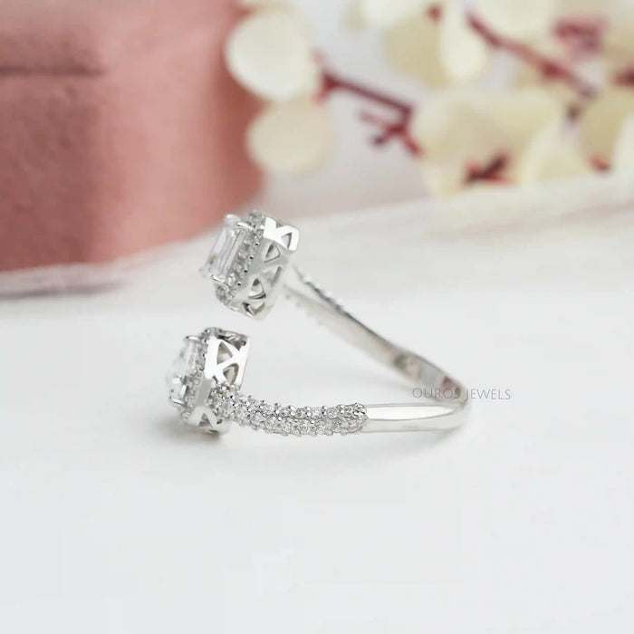 Side View of Bypass Engagement Ring