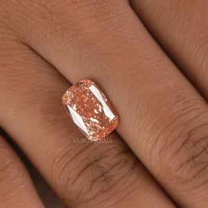 [Pink Cushion Cut Diamond]-[Ouros Jewels]