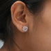 [Pink Round Cut Lab Diamond Earrings]-[Ouros Jewels]