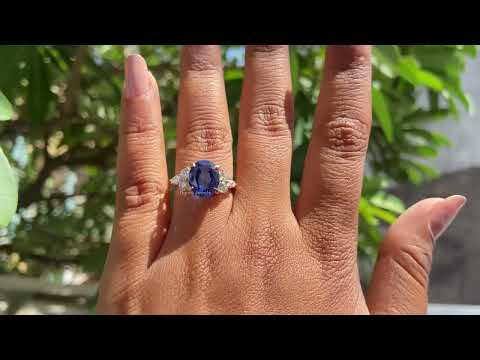 oval sapphire and diamond ring