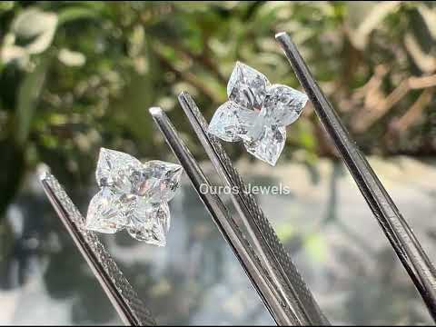 [Video of Antique shape lily cut lab grown diamond]-[Ouros Jewels]