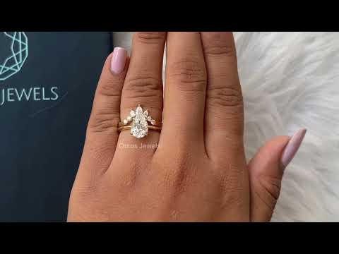 [Youtube Video of Pear Cut Matching Set Ring]-[Ouros Jewels]