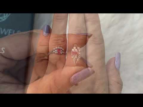 [Youtube Video of Curved Shape Pink Emerald Ring]-[Ouros Jewels]