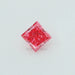 front view of 0.52 ct pink princess cut lab grown diamond