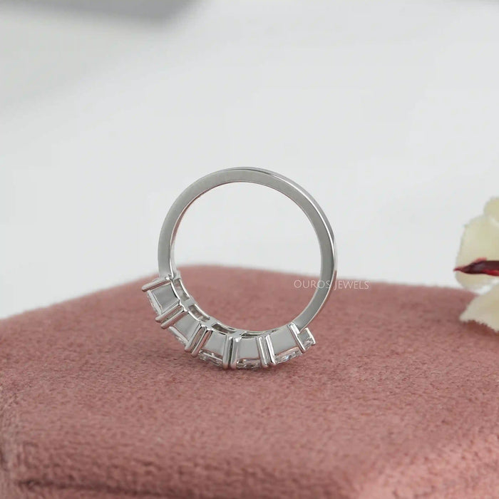 Fünf Steine Prinzessin schliff Labor Diamant Ring