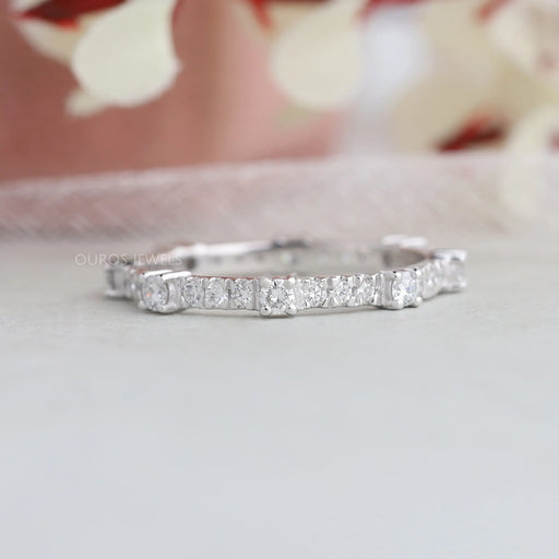 Round Cut Lab Diamond Wedding Band