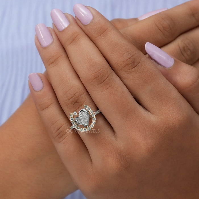 Antik Form Pferd Schliff Hufeisen Diamant Ring