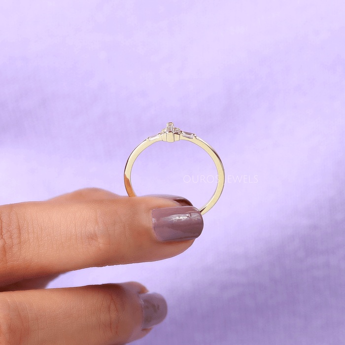 Baguette Diamant Zierlicher Ring