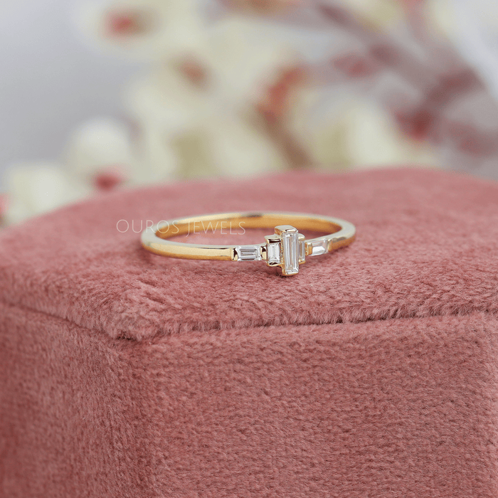 Baguette Diamant Zierlicher Ring