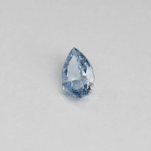 1 Carat Blue Pear Cut Diamond