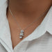 Elegant butterfly shaped lab diamond pendant in solid white gold
