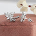 [Marquise And Round Cluster Earrings ]-[Ouros Jewels]
