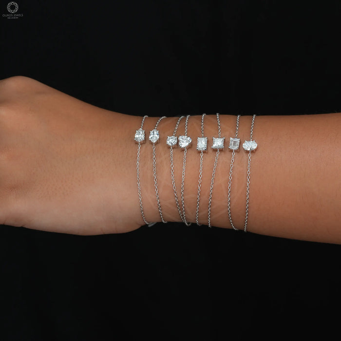 [Multi Shape Lab Diamond Bracelets]-[Ouros Jewels]