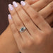 [A Women wearing Lab Grown Diamond Floral Shape Ring]-[Ouros Jewels]