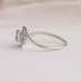 [Side View of Emerald Cut Floral Shape Diamond Ring]-[Ouros Jewels]
