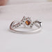 Back side look of inifnity cushion diamond engagement ring