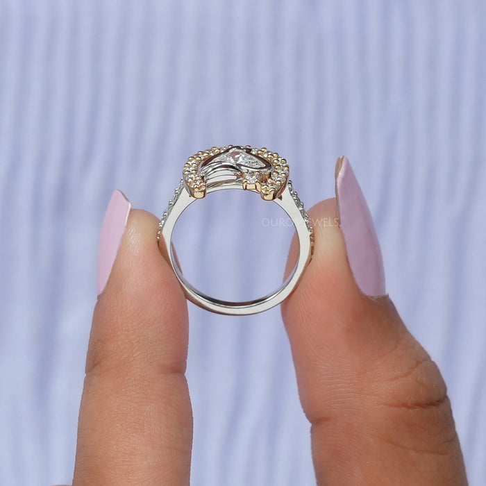 Antik Form Pferd Schliff Hufeisen Diamant Ring