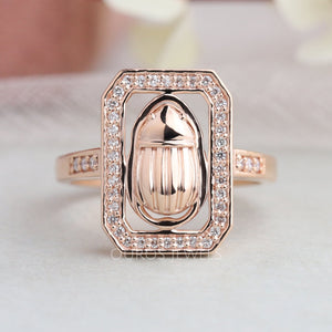 mens diamond wedding ring in rose gold metal tone