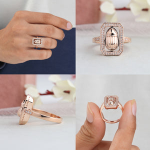 Collage of Round Scarab Diamond Ring for Men