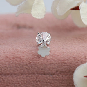 [Back View Single Round Diamond ]-[Ouros Jewels]