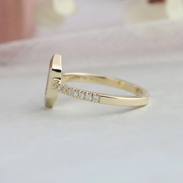 [Vintage Hexagon Engagement Ring]-[Ouros Jewels]